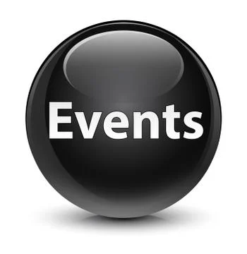 Events glassy black round button 스톡 일러스트