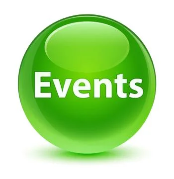 Events glassy green round button Illustrazione stock