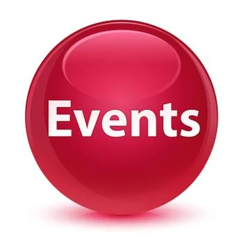 Events glassy pink round button 스톡 일러스트