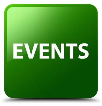 Events green square button 스톡 일러스트