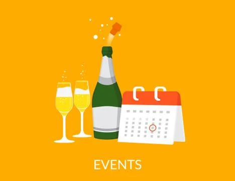 Events illustration Illustrazione stock