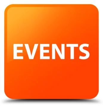 Events orange square button 스톡 일러스트