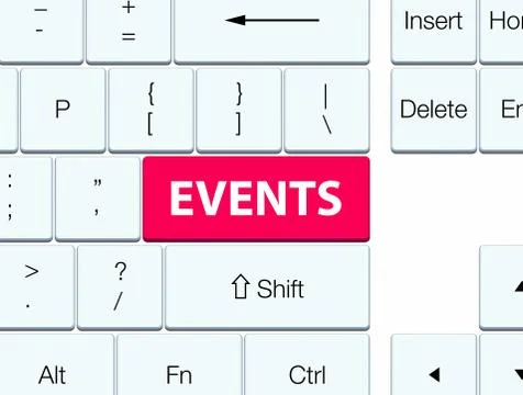 Events pink keyboard button 스톡 일러스트
