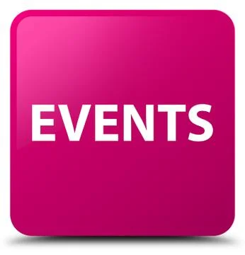 Events pink square button Stock Illustration