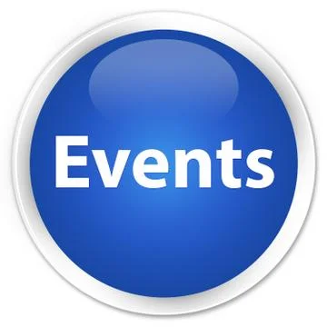 Events premium blue round button 스톡 일러스트