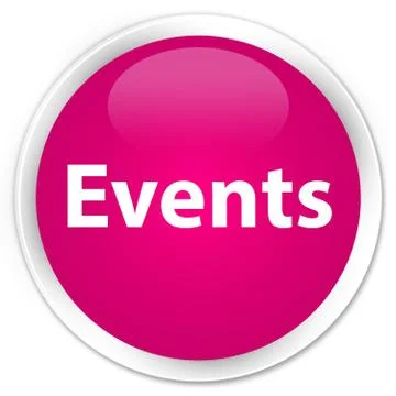 Events premium pink round button Stock Illustration