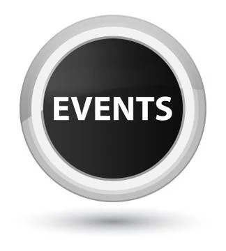 Events prime black round button 스톡 일러스트