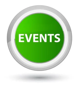 Events prime green round button Stock Illustration