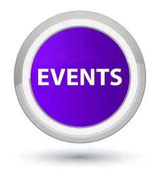Events prime purple round button Stock Illustration