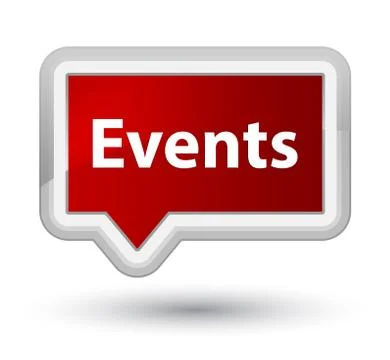 Events prime red banner button Stock Illustration