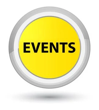 Events prime yellow round button Stock Illustration