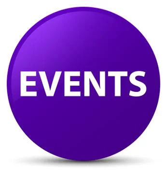 Events purple round button Stock Illustration