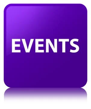 Events purple square button Stock Illustration