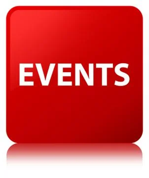 Events red square button Stock Illustration