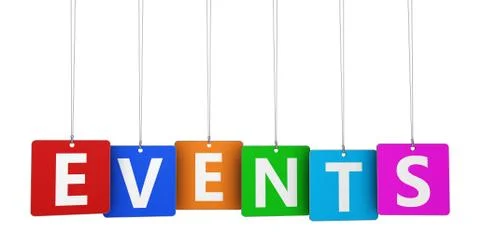 Events Sign Stock Illustration