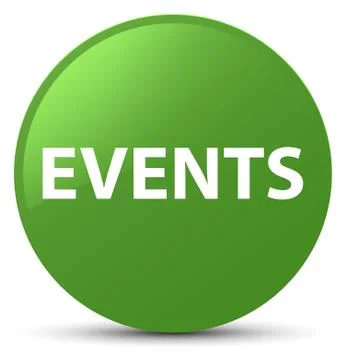 Events soft green round button Stock Illustration