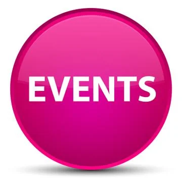 Events special pink round button Stock Illustration