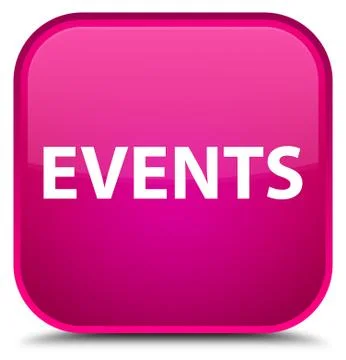 Events special pink square button 스톡 일러스트