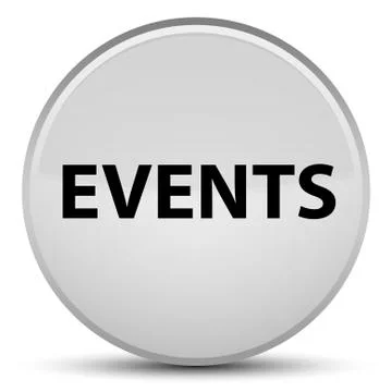 Events special white round button Stock Illustration