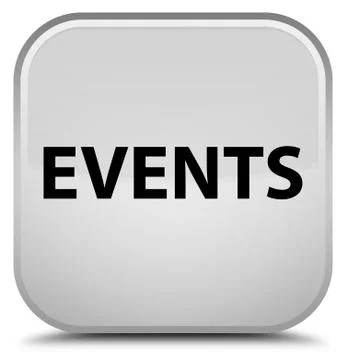 Events special white square button Illustrazione stock
