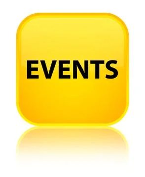 Events special yellow square button 스톡 일러스트