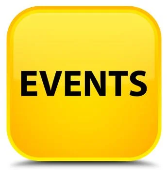 Events special yellow square button Illustrazione stock