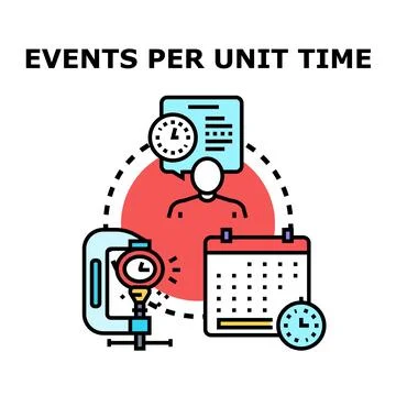 Events per unit time measuring tracking and progress Illustrazione stock