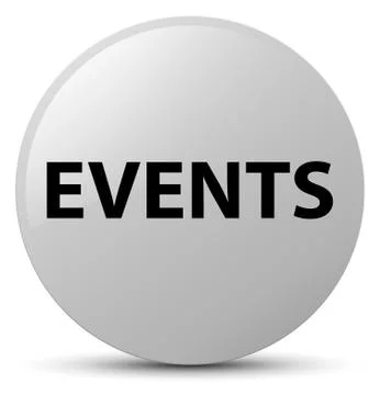 Events white round button Illustrazione stock
