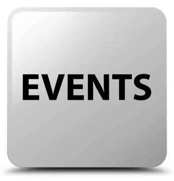 Events white square button Illustrazione stock
