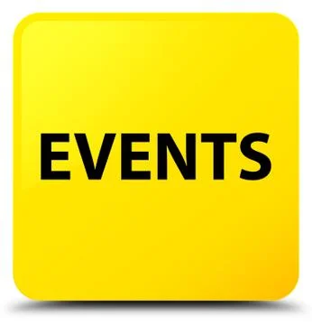 Events yellow square button 스톡 일러스트