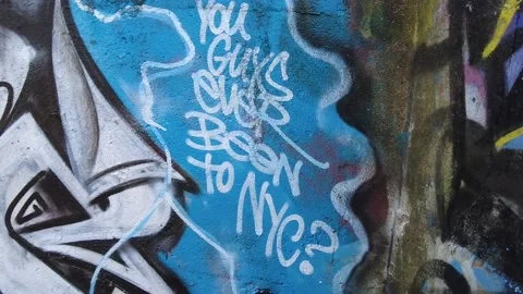 Ever been to NYC graffiti Stock Footage 236025338