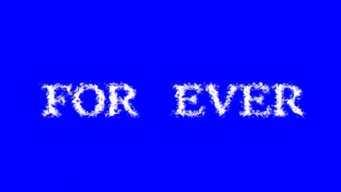 For Ever cloud text effect blue isolated background 스톡 동영상 138721720