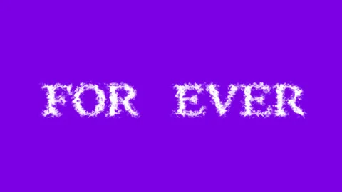 For Ever cloud text effect violet isolated background Stock Footage 138721723