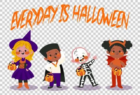 Everday Halloween  Stock Illustration