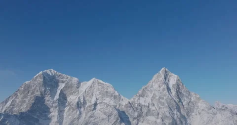 Everest Base Camp Drone View Khumbu Glacier &amp; Cholatse Gokyo Peak in Heavenly Vídeos de archivo 316732009