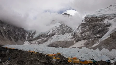Everest Base Camp Time-Lapse Stock Footage 110823880
