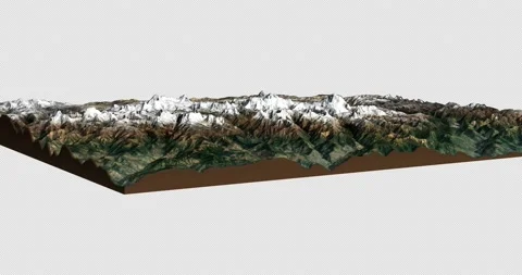 Everest map with 3d relief 4K satellite ground Stock Footage 209141321