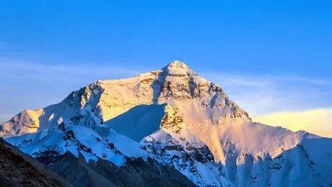 Everest Peak timelapse Stock Footage 75214566