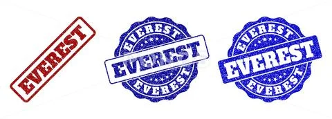 EVEREST Scratched Stamp Seals Stock Illustration