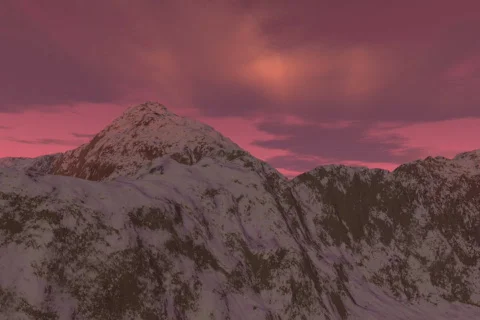 Everest Sunset Fly Over Stock Footage 66806