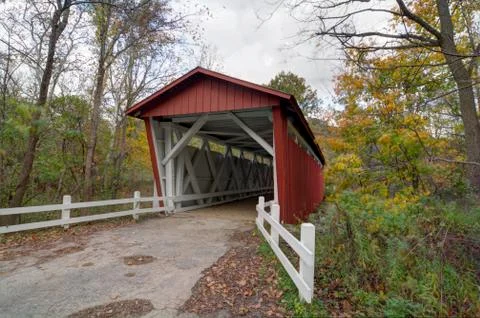 Everett Road Covered Bridge Foto stock