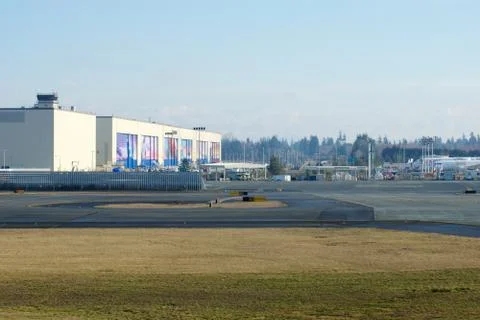 EVERETT, WASHINGTON, USA - JAN 26th, 2017: Boeing's New Livery Displayed on Stock Photos