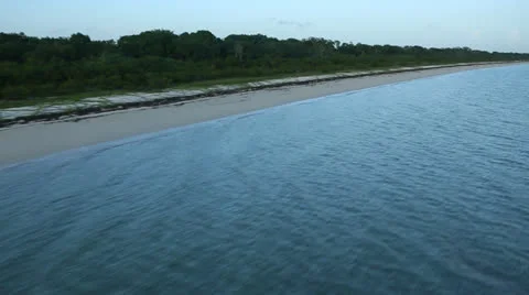Everglades Beach Shoreline Stock Footage 26148587