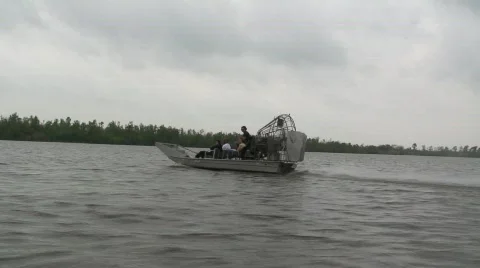 Everglades boat Stock Footage 592907