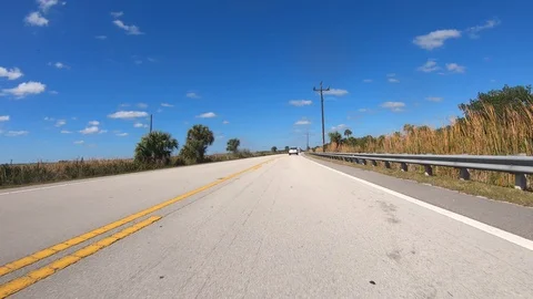 Everglades Highway Motion Time Lapse Stock Footage 102638815