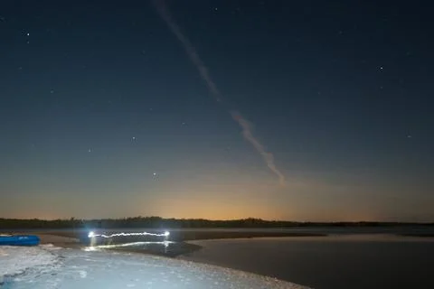 Everglades at Night 库存照片