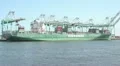 Evergreen Container Ship Timelapse HD Footage