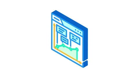 Evergreen content seo isometric icon animation Stock Footage 327286145