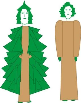 Evergreen fairies 库存插图