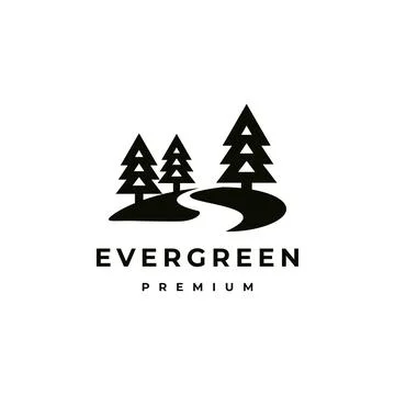 Evergreen logo design  Stock Illustration